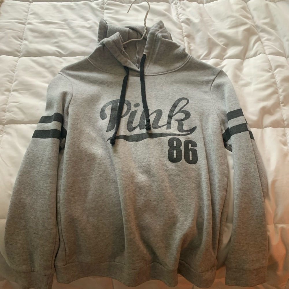 pink pull over hoodie
